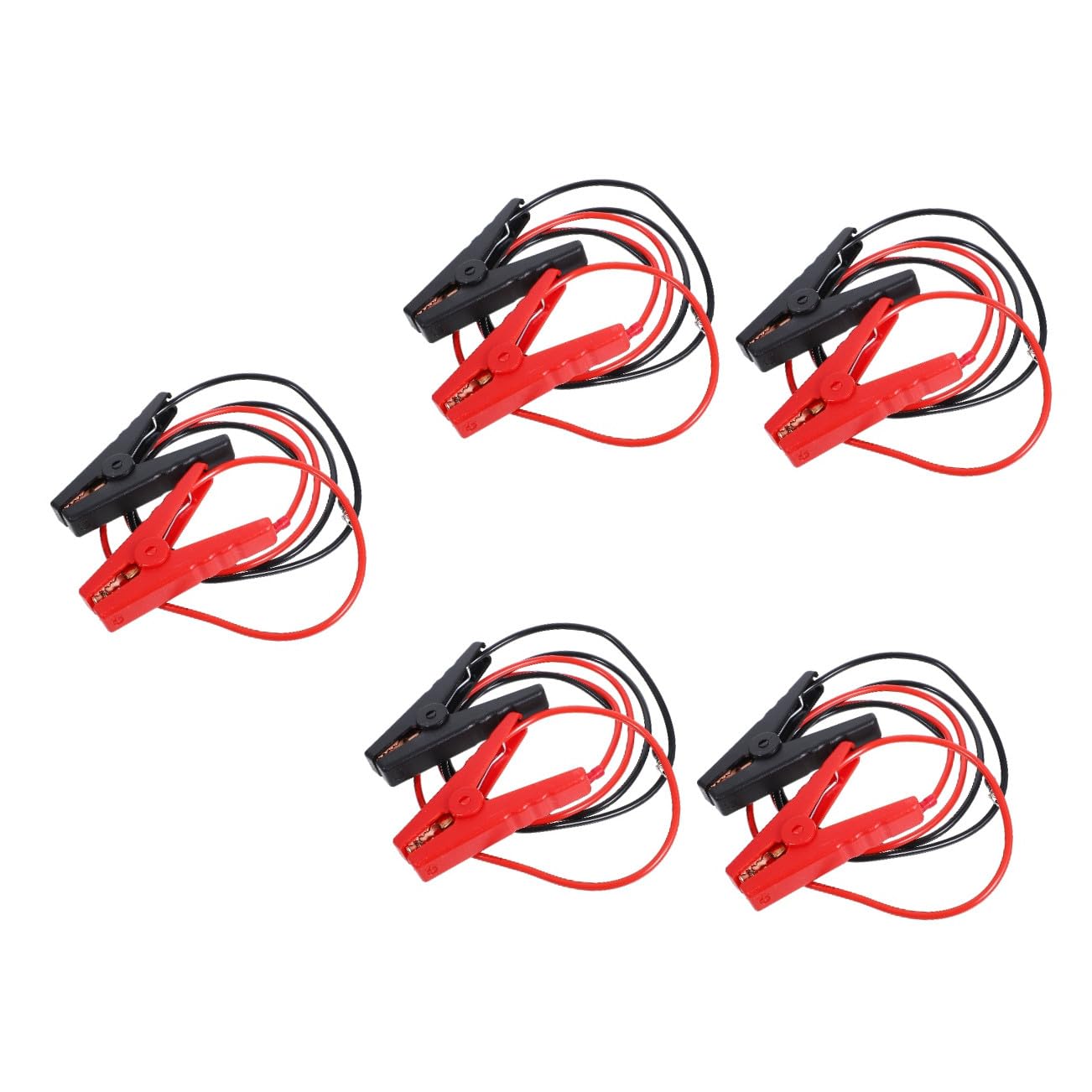 10 Pièces Pinces crocodiles électriques câble de démarrage pince batterie pinces crocodiles de batterie pince de démarrage d'urgence voiture -câbles avec fil pince portative Gatuida