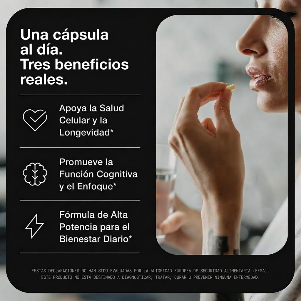NAD+ Liposomal RiaGev 750mg - 3 meses - Alternativa Premium a NMN, NR, NADH y NAD Resveratrol Puro - Con Nicotinamida y D-Ribosa - Energía, Enfoque y Recuperación Celular