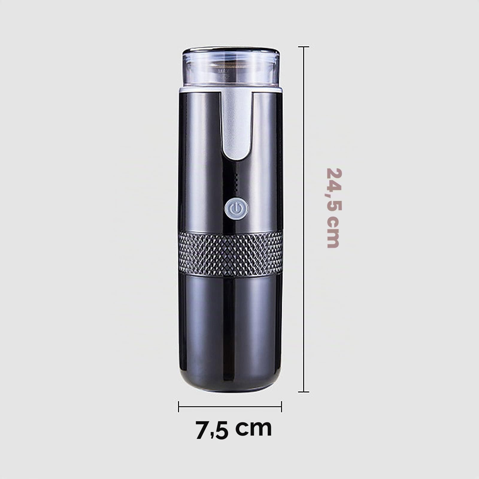Macchina per caffè espresso portatile per auto, macchina da caffè a cialde, con ricarica USB, adatta per campeggio all'aperto, auto, casa, alta pressione, elettrica, ricaricabile'