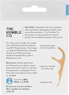 The Humble Co. Co, 2-in-1 Floss Picks, Mint, 50 Picks