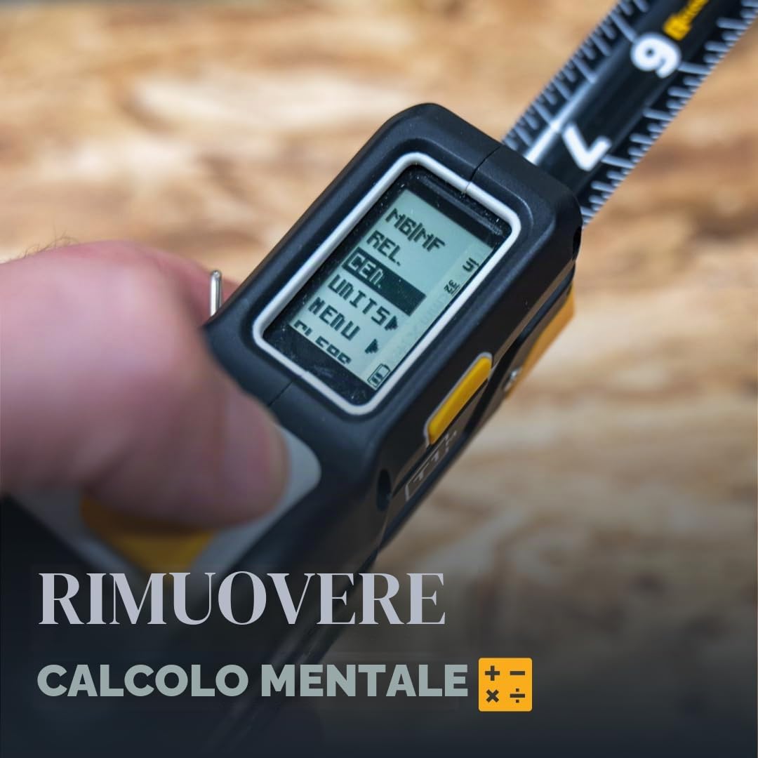 REEKON T1M flessometro digitale 4,8 m (metrico): strumento di misurazione Bluetooth, precisione 0,5 mm, memoria 1000+ misurazioni, display LCD, batteria ricaricabile 150+ ore