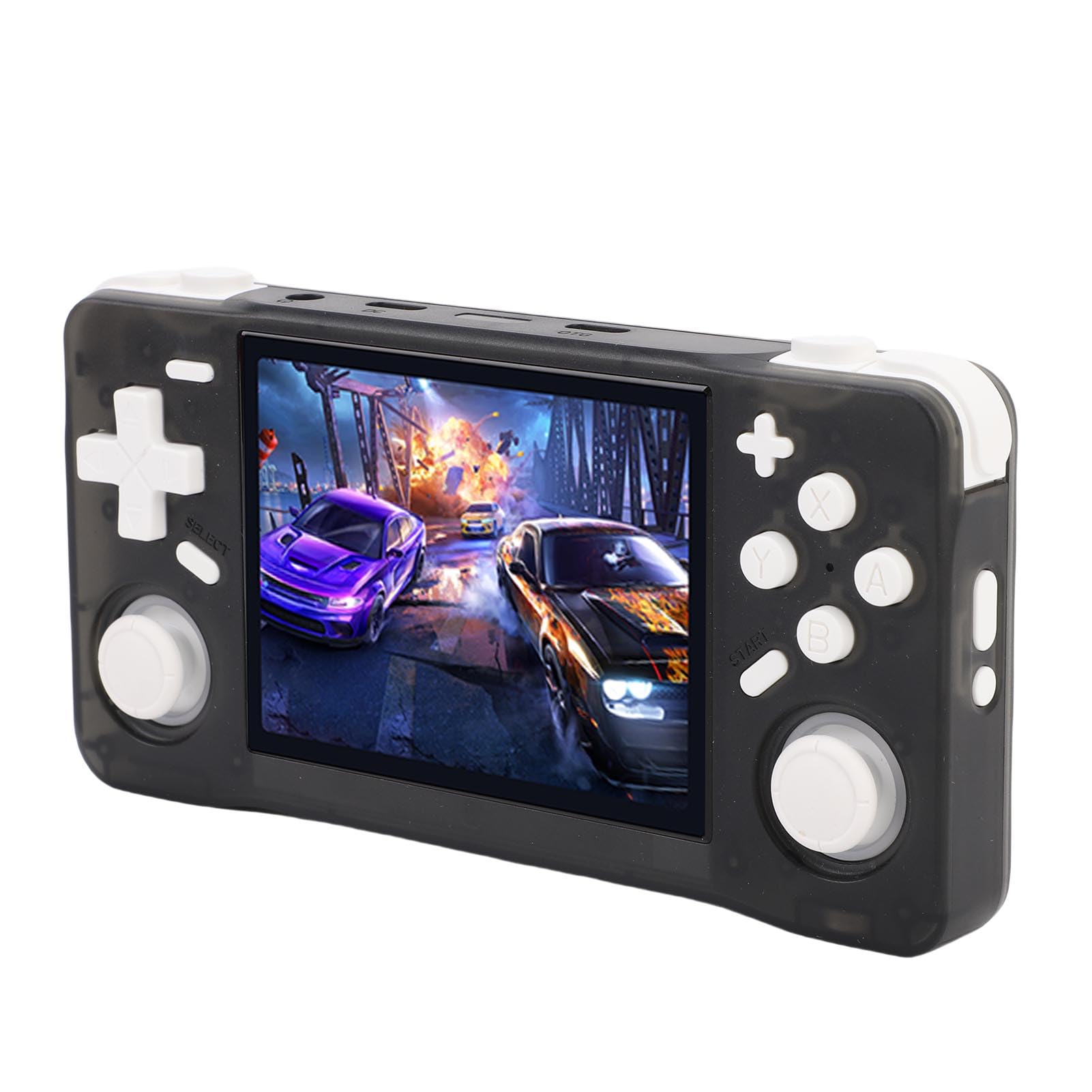 Bewinner Console di Gioco Portatile retrò, Schermo HD da 3,5 Pollici, Emulatori Multipli Integrati, Lettore di Gioco Portatile con Batteria da 4000 MAh, Chip RK3326, Trasparente 128 GB (#7)