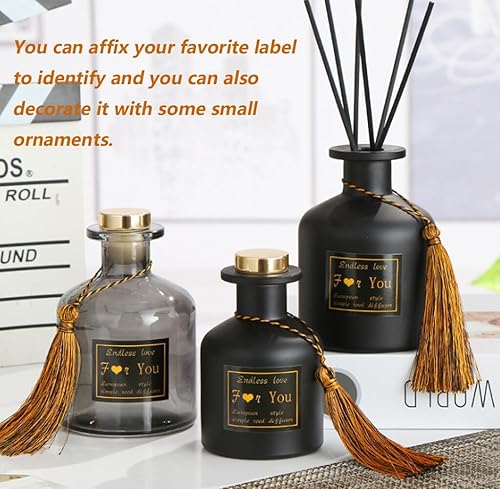 Miniatura 5 de Difusor de vidrio vacío gris de 5.1 fl oz/5 oz para frasco, difusor de varillas de repuesto, dispensador de aroma, difusor de aroma, recipiente de