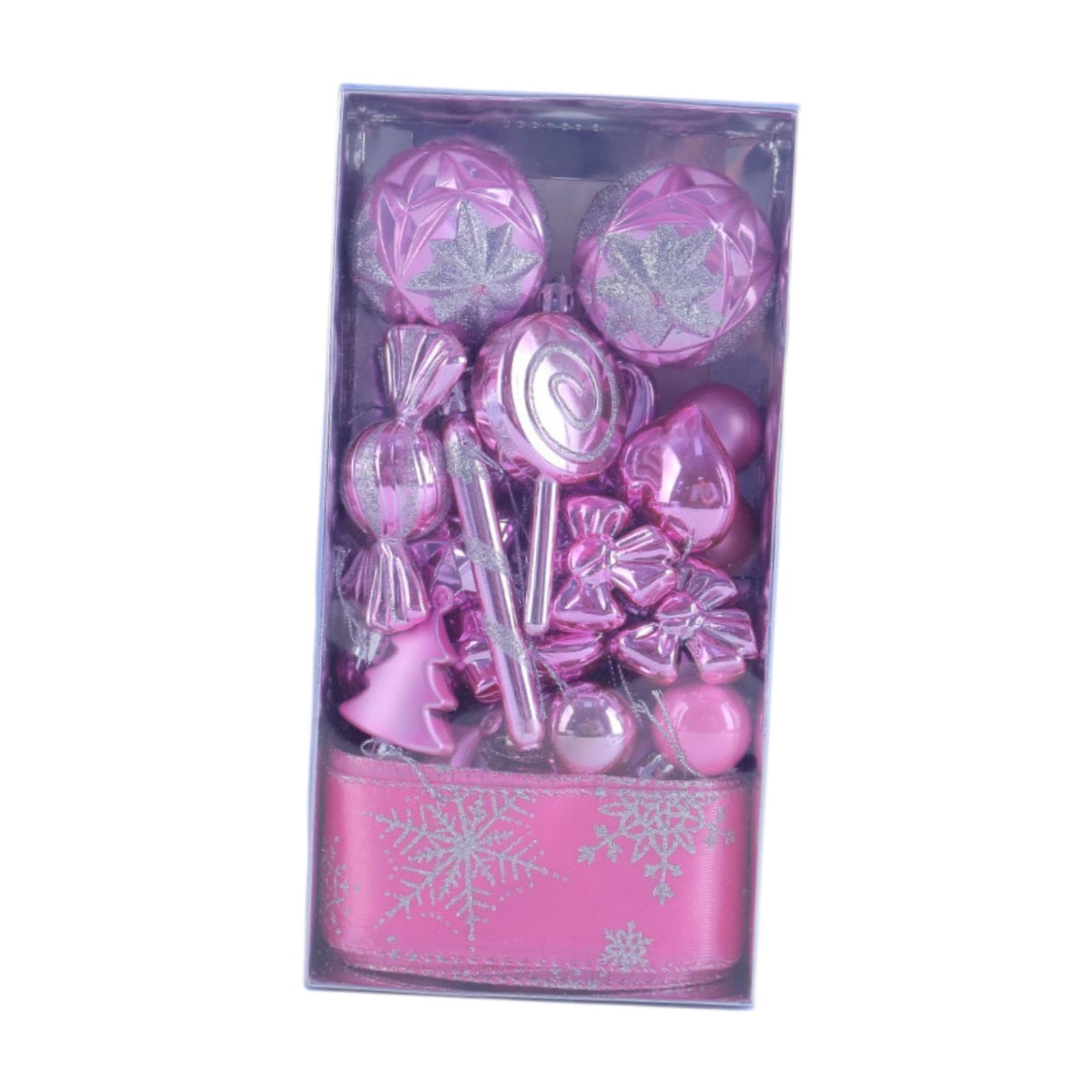 Boules de Noël incassables rose clair pour déco de réception durable