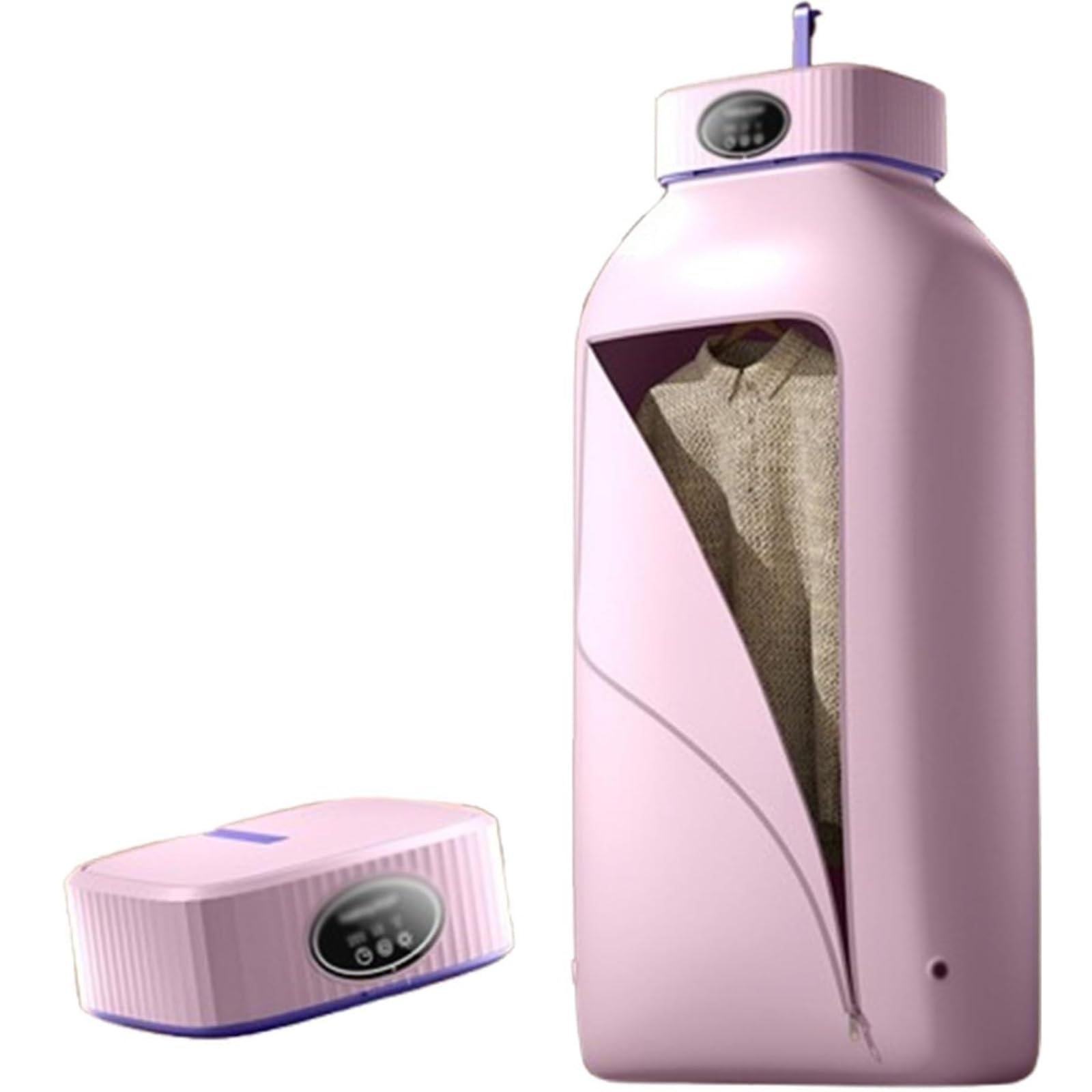 Hanging Garment Steamer Garment Hanger for Steaming Clothes Automatic Ironing Machine Collapsible Automatic clothes dryers(Pink)