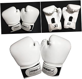 VANZACK Guantes De 1 Par De Luvas De Boxe Luvas De Boxe Para Crianças Luvas De Saco De Pancadas Luvas De Treinamento De Boxe Esponja Branca Luvas De Boxe Infantil 16 Oz