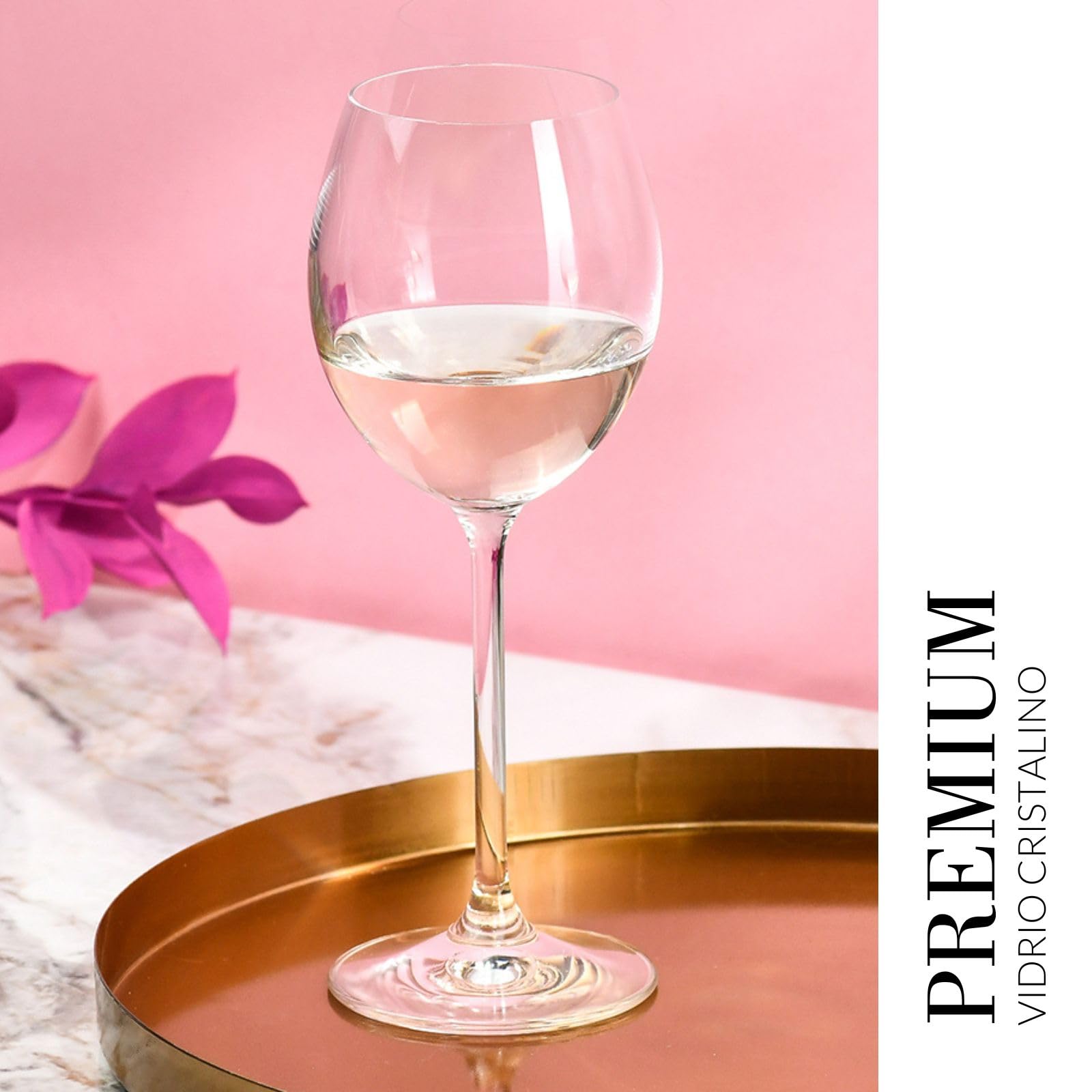 Krosno Copas de Vino Blanco Juego de 6, 280 ml, Colección Venezia
