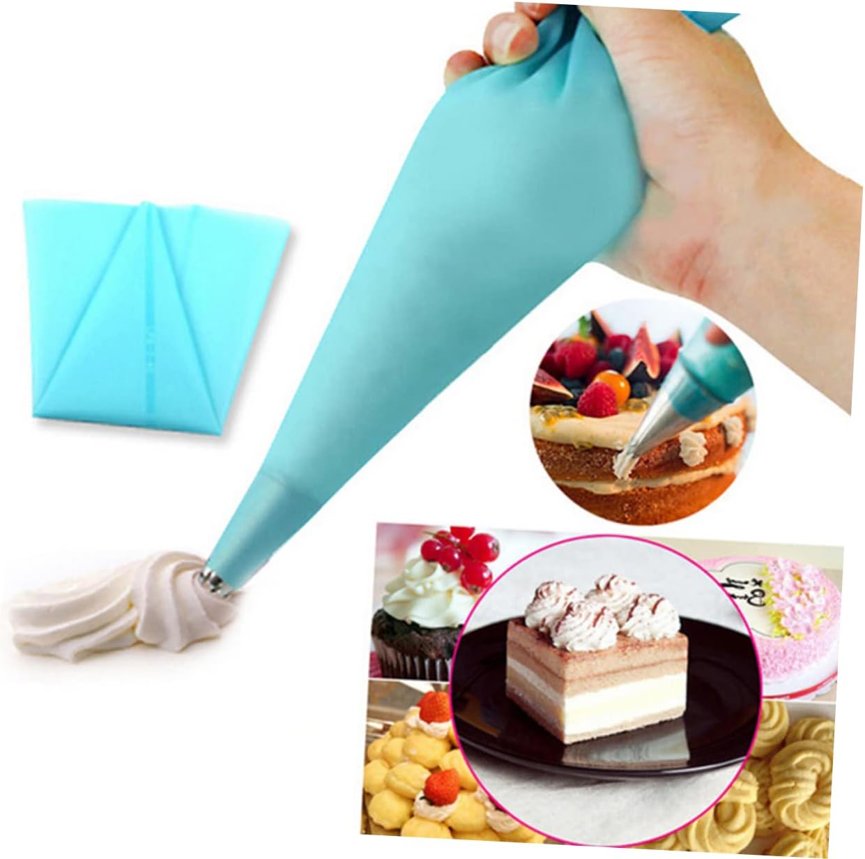 Reusable Silicone Pastry Bag 12 Inch for Cake Decorating