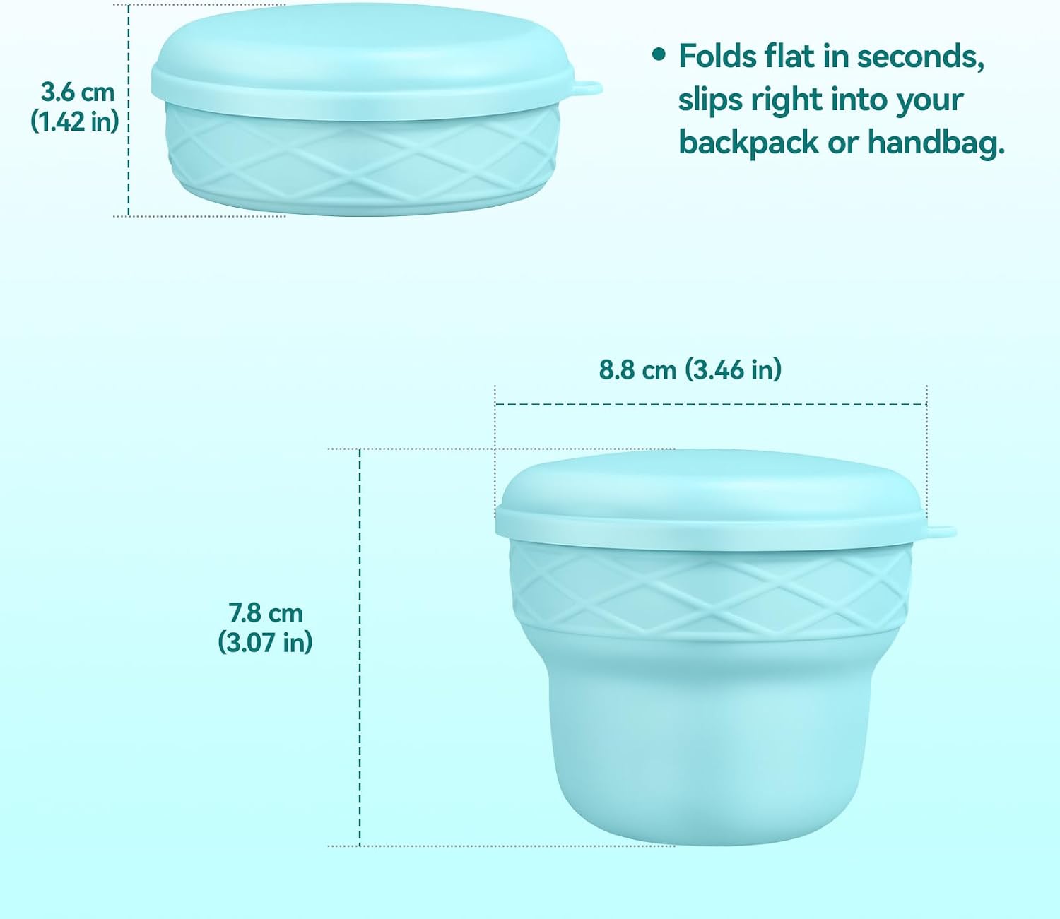 7oz/200ml Collapsible Silicone Cup with Lid,BPA-Free,Portable Reusable Drinking Water Cup for Travel,Camping, Hiking,Picnic,Outdoor Sports (Color Block Cup)