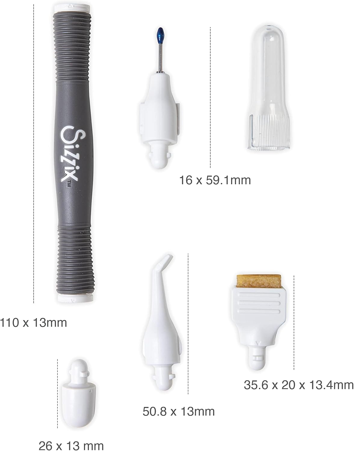 Sizzix Sticky Pick Up & Push Craft Tool Set | Modelling Tool Perfect for Intricate Papercraft, Cardmaking, Model Parts, Diamond Art, Sequins & More