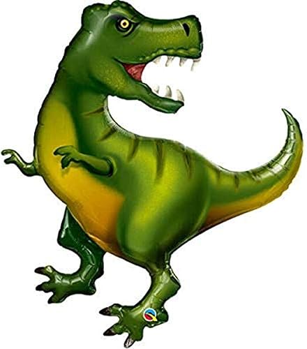 Qualatex Globo de papel de aluminio de tiranosaurio de 42 pulgadas, multicolor