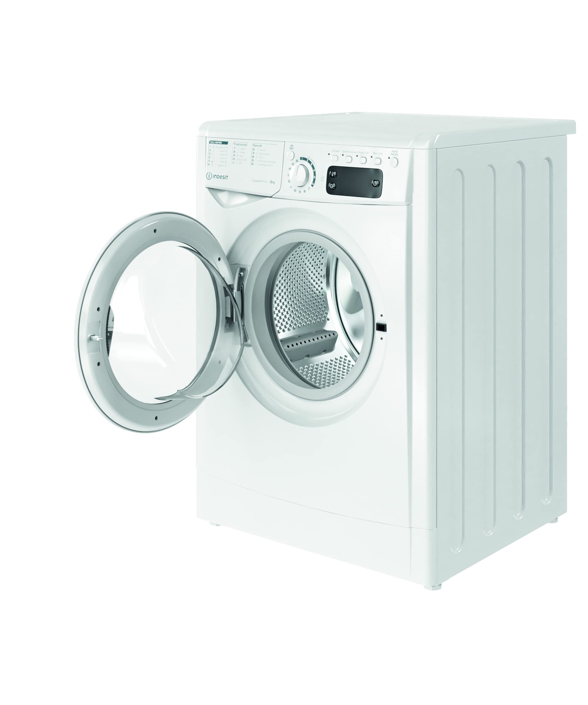 Indesit EWE 81284 W IT- Lavatrice 8kg Libera Installazione, Carica Frontale. Centrifuga 1200 Giri Al Minuto. Larghezza 59,5cm, Profondità 57,2cm, Altezza 85,0cm, Classe Energetica C