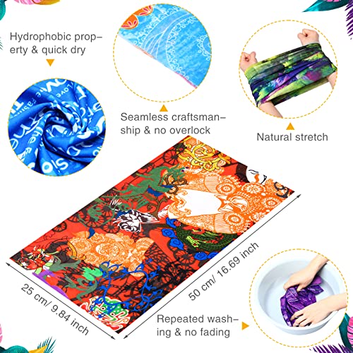 Tarpop 30 Pcs Neck Gaiters Scarf Elastic Wrap Headband Sweat Absorbing Bandana for Women Men Sports Yoga Running(Fresh Style)