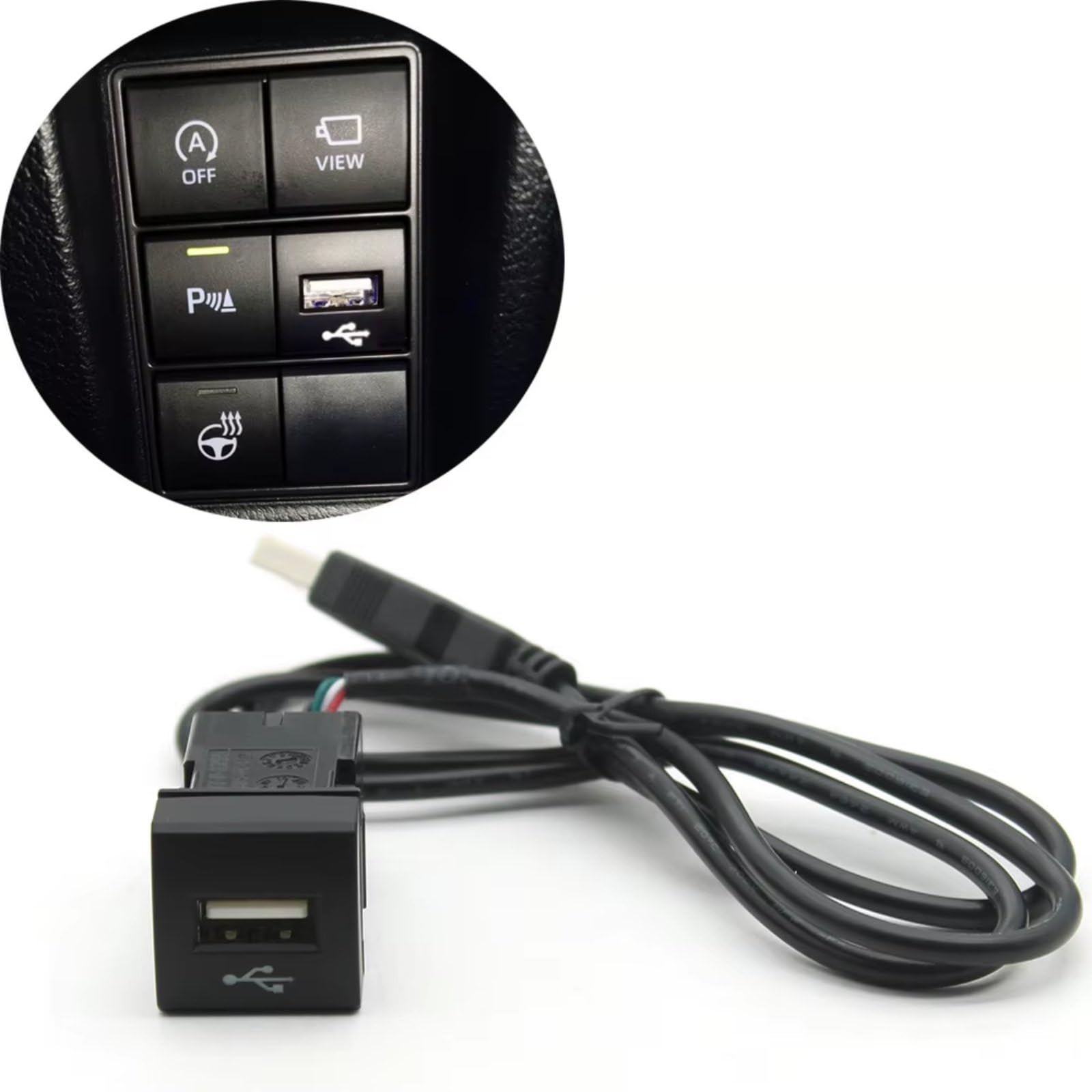 Consola USB Compatible Con Toyota Para Camry Para Corolla 2018-2022 Adaptador Entrada Para Automóvil Audio U-Disk Flash Socket Cable Interfaz Adaptador USB coche