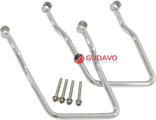 Miniatura 8 de GUDAVO Soporte de equipaje para alforjas compatibles con Honda Shadow Spirit VT750 DC Yamaha Wild Star (Road Star) XV 1700 Warrior
