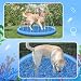 Jsdoin Hunde Pool -100cm aufblasbarer Hund Splash Hunde Pool, klappbarer verdickter Outdoor Hund Sprinkler Spielmatte für Sommer Garten Strand Hinterhof Sprinkler Wasser Spielzeug (blau)