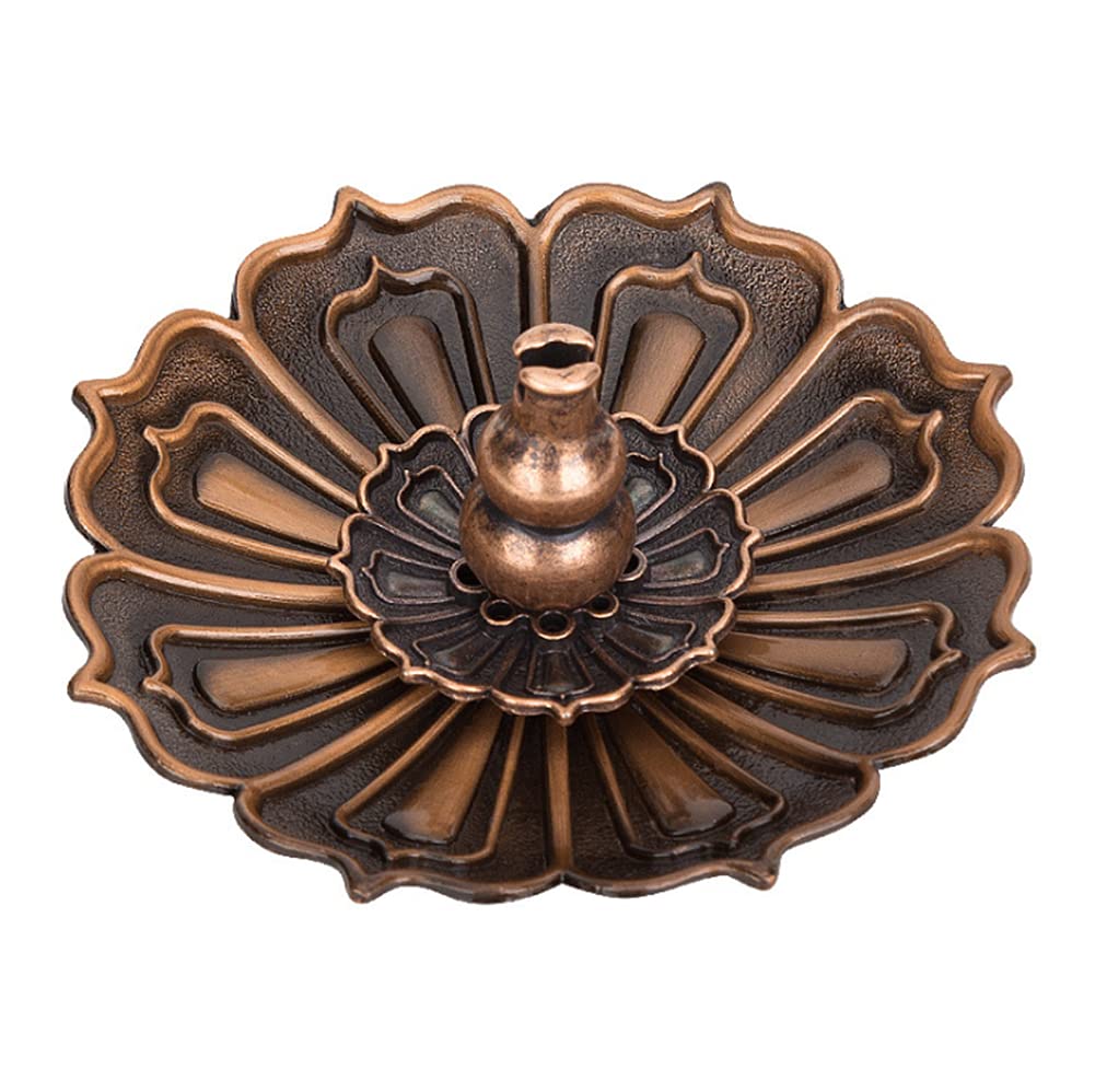 Sandalwood Incense Tray Household Incense Burner Tray, Creative Multi-Functional Antique Copper Alloy Sanbao Lotus Incense Insert Thread Incense Holder 1PCS ?