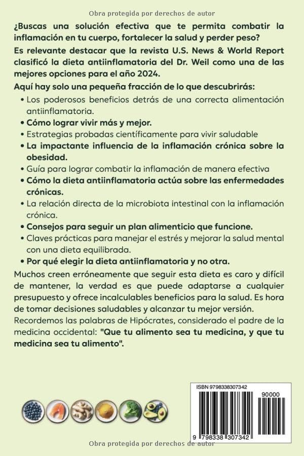 Miniatura 2 de Dieta Antiinflamatoria Combate la inflamación crónica y fortalece tu sistema inmunológico para prevenir enfermedades, perder peso y mejorar tu ...