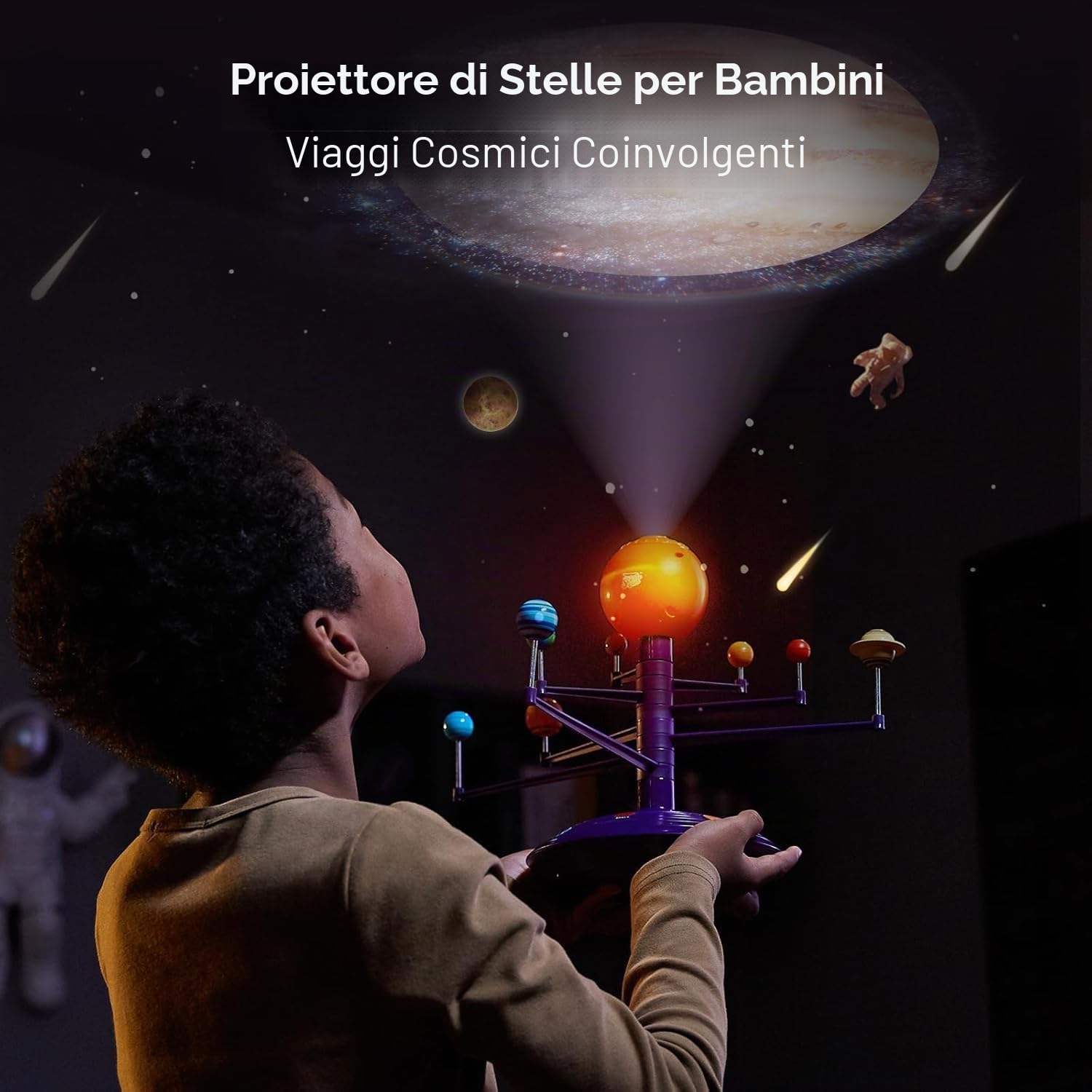 Science Can Sistema Solare per bambini, 8 giocattoli spaziali dei pianeti, STEM Giocattoli per 3 4 5+ anni Ragazzi Ragazze