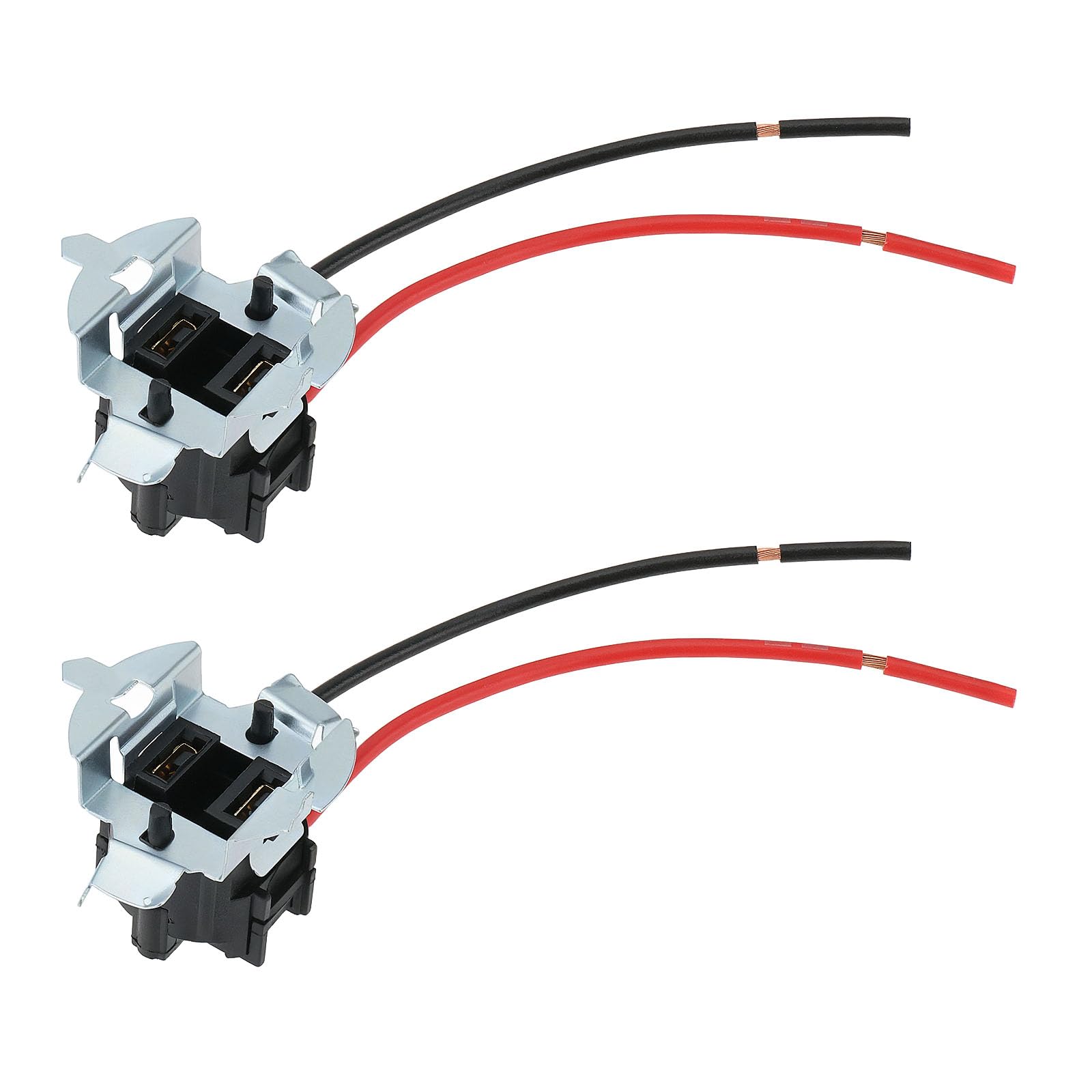 Juego de 2 cables para bombillas halógenas H7 para coche, compatible con bombillas LED HID halógenas H7 (longitud de la línea: 18 cm)