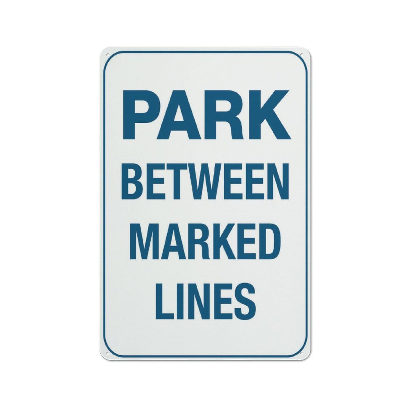 Park Between Marked Lines Sign Warning Tin Sign Home Kitchen Farm Garden Garage Wall Decor 12X8Inch