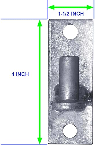 Miniatura 10 de Bisagra de poste de puerta de valla de enlace de cadena de 2-3/8 pulgadas, uso para poste/tubería de 2-3/8 pulgadas de diámetro exterior, bisagra