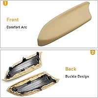 Vista 5 de Compatible con paneles de puerta de Honda Accord Tapa de apoyabrazos 2008-2012, 2 piezas de cubierta de apoyabrazos de panel de puerta de cuero PU