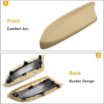 for Honda Accord Front Door Panels Armrest Lid 2008-2012,2 PCS,Beige