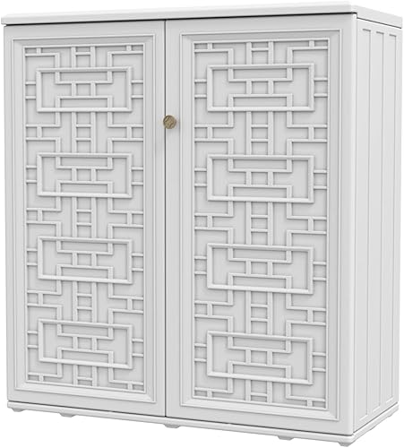 KINYING Armario de almacenamiento para exteriores, impermeable, caja de cubierta de resina de 60 galones para cojines de muebles de patio,