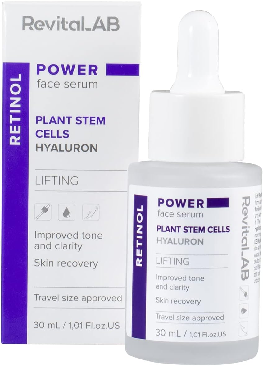 RevitaLAB HAYLURON Power Face Serum with Retinol and Plant Stem Cells, 30ml