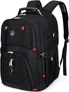 SHRRADOO 50L Extra Large Laptop Backpack - Fits 17 Inch Computers, 20 Pockets, TSA Approved, USB Port for Travel School Work Men Women