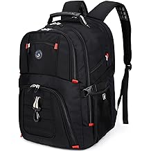 Extra Large 50L Travel Laptop Backpack with combination lock, College High School Backpack Airline Approved Business Work Bag Fits 17 Inch Computer for Men Women
