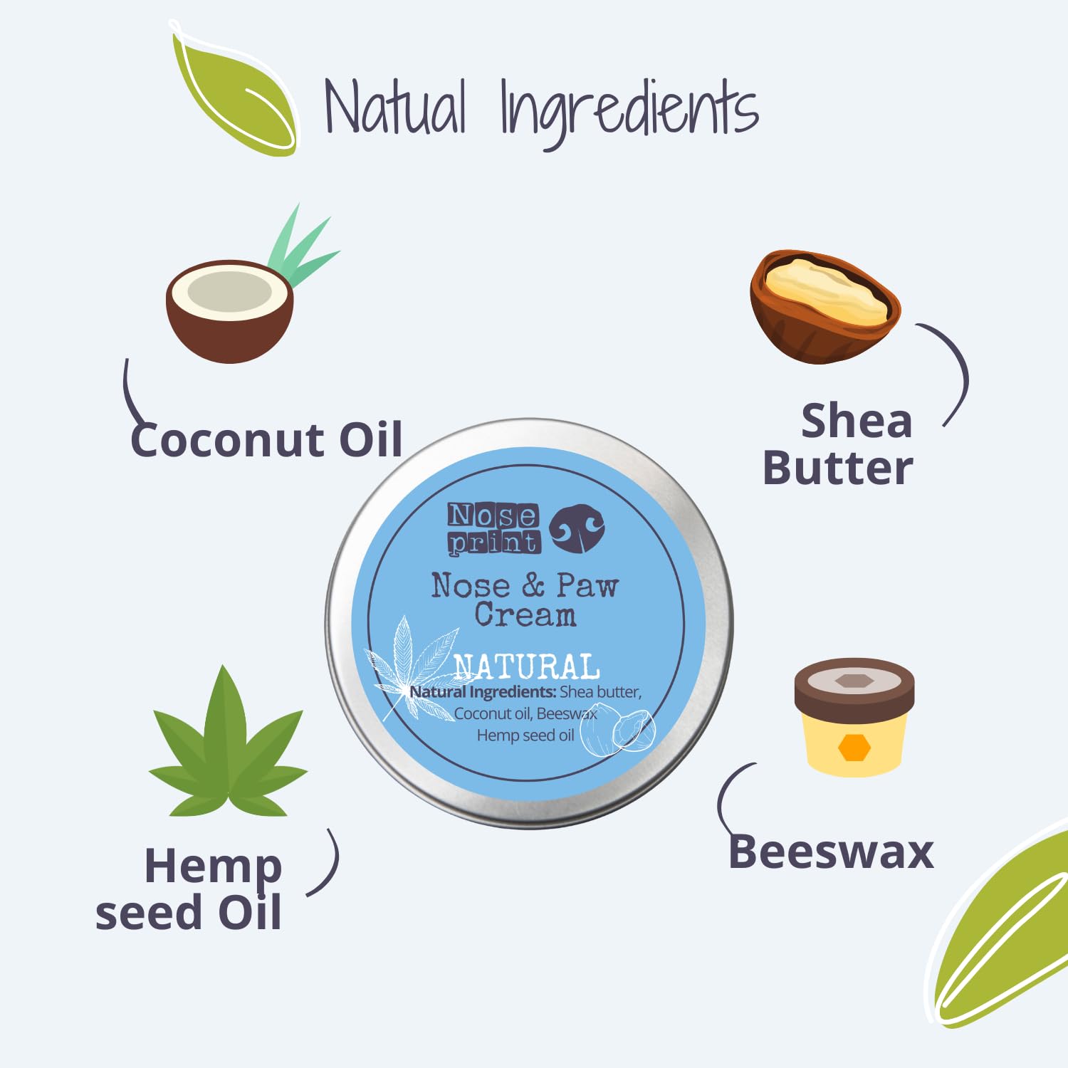 Dog Nose & Paw Balm Paw Protector | Paw Balm for Dogs | Paw Moisturiser Dog Paw Balm Moisturises and Conditions and Relieves Dry and Cracked Pads | Składniki Food Grade Ingredients 30ML