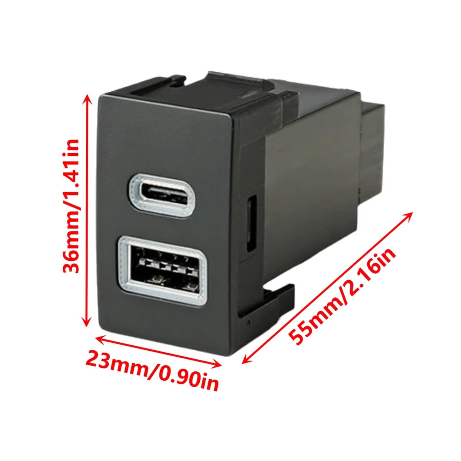 Prise USB Prise Auxiliaire Compatible avec Accord pour Civic pour City Voiture QC3.0 pour Prise De Chargeur Prise De Charge Rapide Adaptateur Secteur Prise Port USB Avant