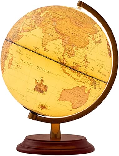 Geographic Globes Vintage Rotating Globe With Mahogany Base Vintage Globes Desktop World Globe Education Geographic Globes Fun