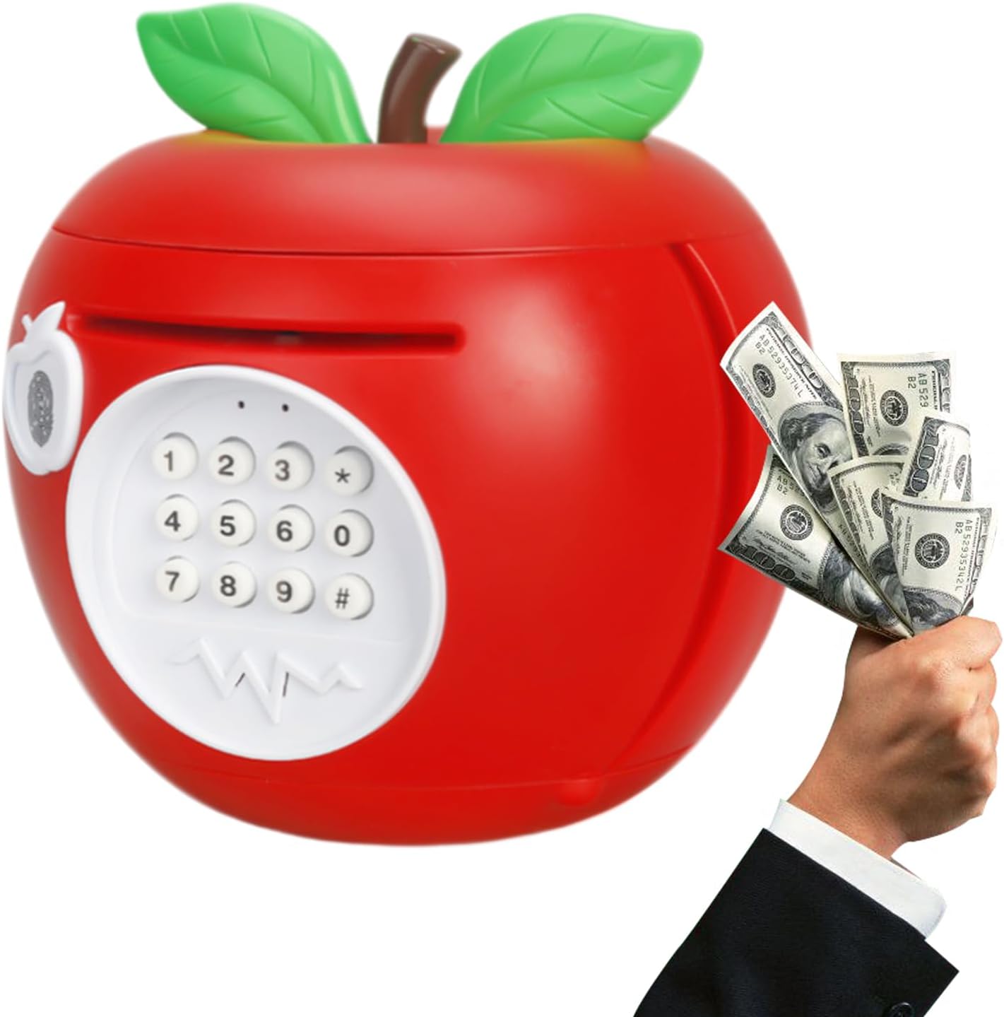 Kids Money Bank - Fruit Shaped Electronic Cash Safe Box with Password, Fun and Secure Children’s Coin Bank for Home, School, Birthday, Bedroom, Nursery, Living Room, or Bedside Use