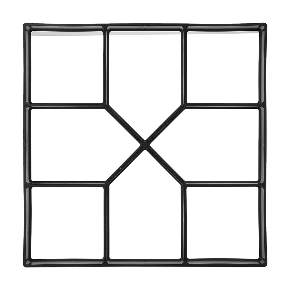 GOTOTOP Betonform für Pflastersteine, PP Kunststoff Gießform mit 8 Gittern, DIY Gehwegplatten Schalungsform für Garten und Rasen, 40x40cm
