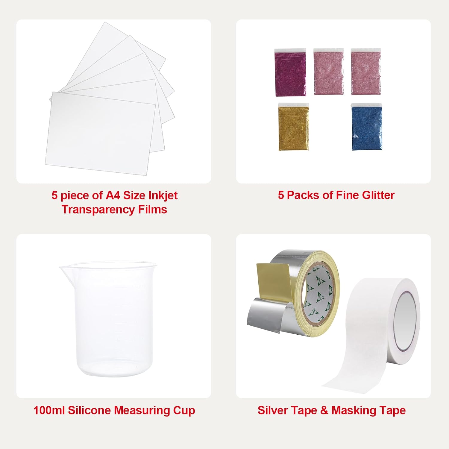 Happybuy Screen Printing Kit, 3 Aluminum Frames, 5 Glitters, Squeegees & Transparency Films, 6x10/8x12/10x14 Inch, 110 Mesh Count for DIY T-Shirt Printing