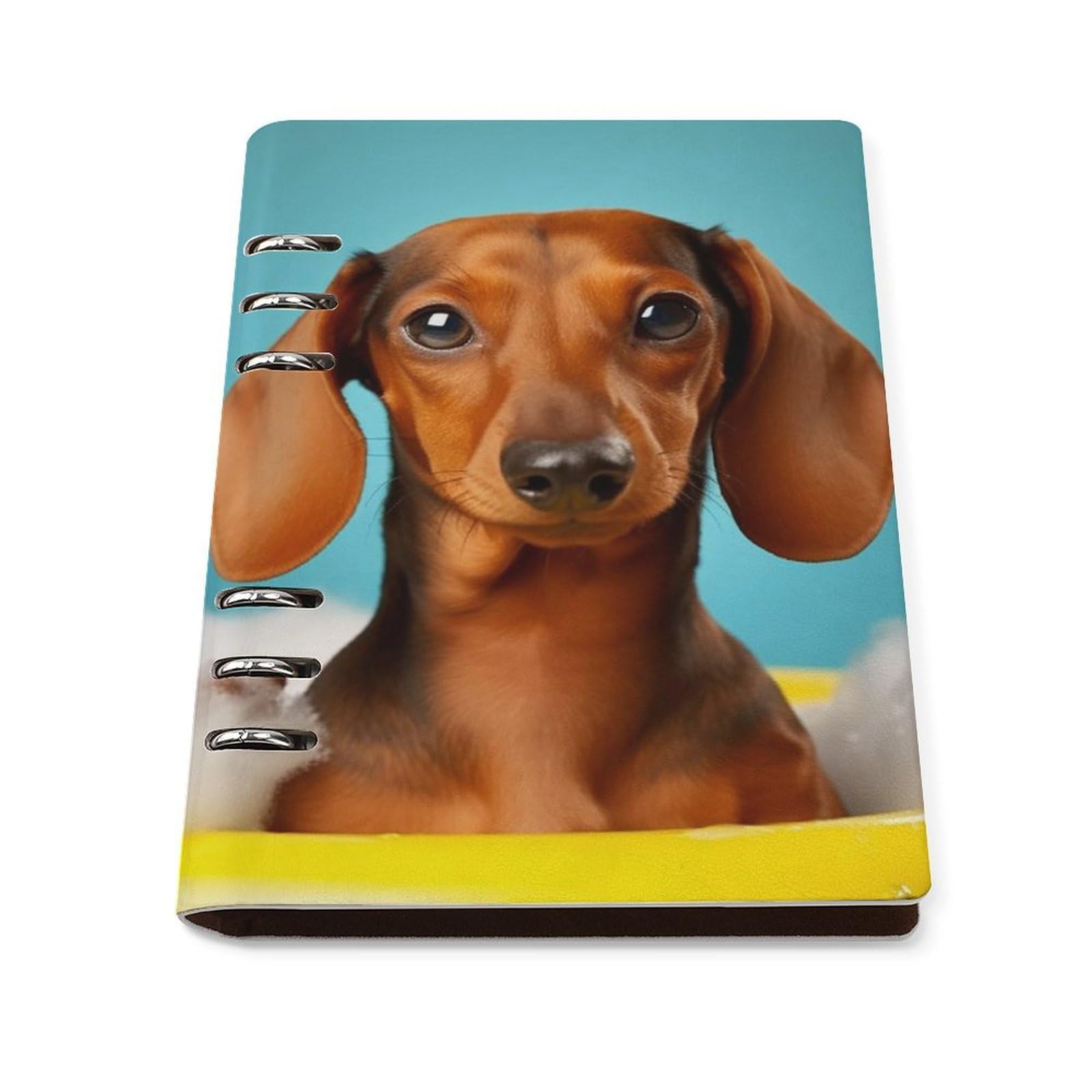 Carnet de notes A5 rechargeable en cuir synthétique et anneaux en acier robuste - 8