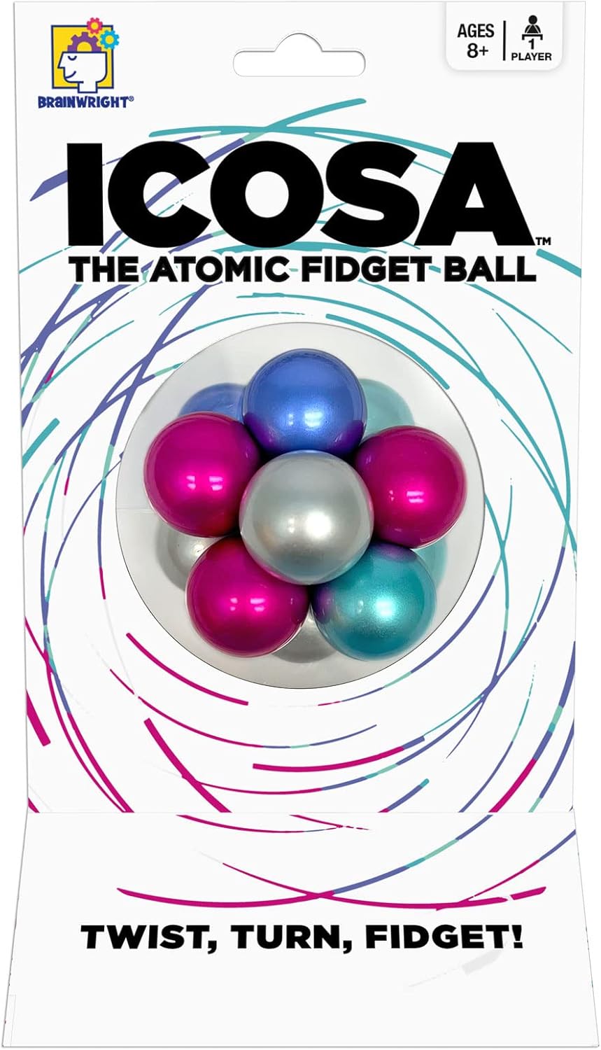 Brainwright – Icosa Ice – The Atomic Fidget Ball. Twist, Turn, Fidget!