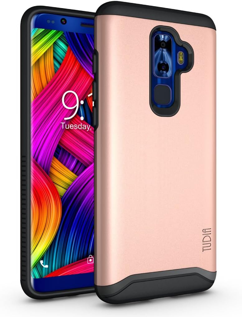 TUDIA Merge Designed for Nuu Mobile G3 / G3+ Plus Case, Shockproof Dual Layer Heavy Duty Slim Protective Case Cover for Nuu Mobile G3/G3+ (Rose Gold)