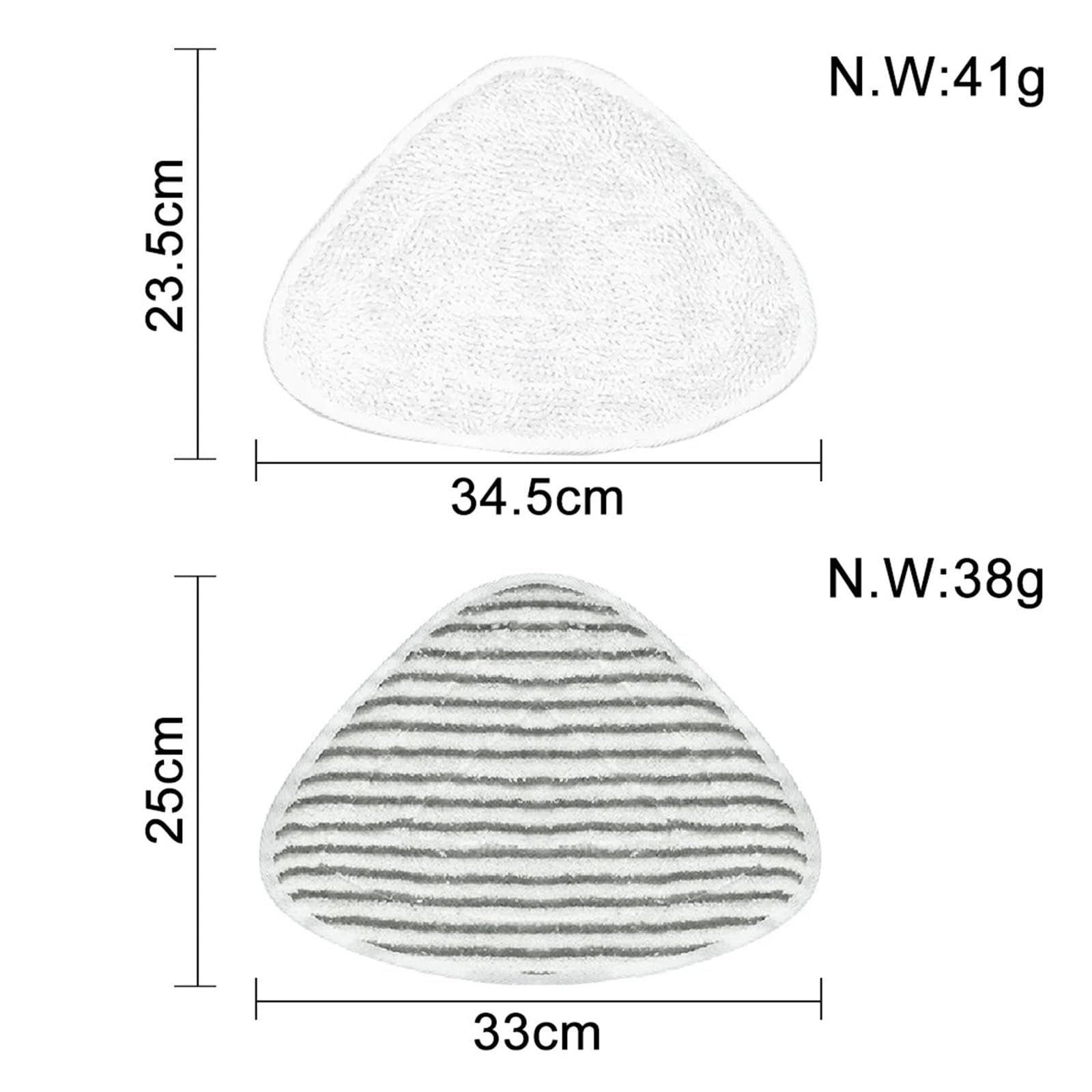 Compatible con Vileda, almohadillas triangulares for trapeador a vapor | Las almohadillas triangulares de repuesto se adaptan a los modelos de trapeadores a vapor.(Light Yellow)