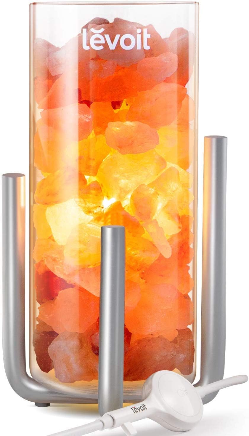 Levoit Viéra Himalayan Salt Lamp, Natural Himilian Hymalain Pink Salt