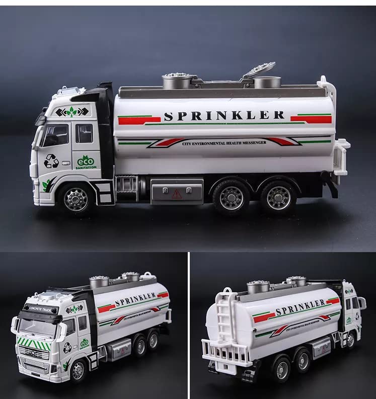 Image of Friction Power Sprinkler Truck Toy for 3+ Years Old Kids Boys Girls Pull Back Vehicles Die cast Alloy Model Sanitation Water Tanker Truck (Multicolor)