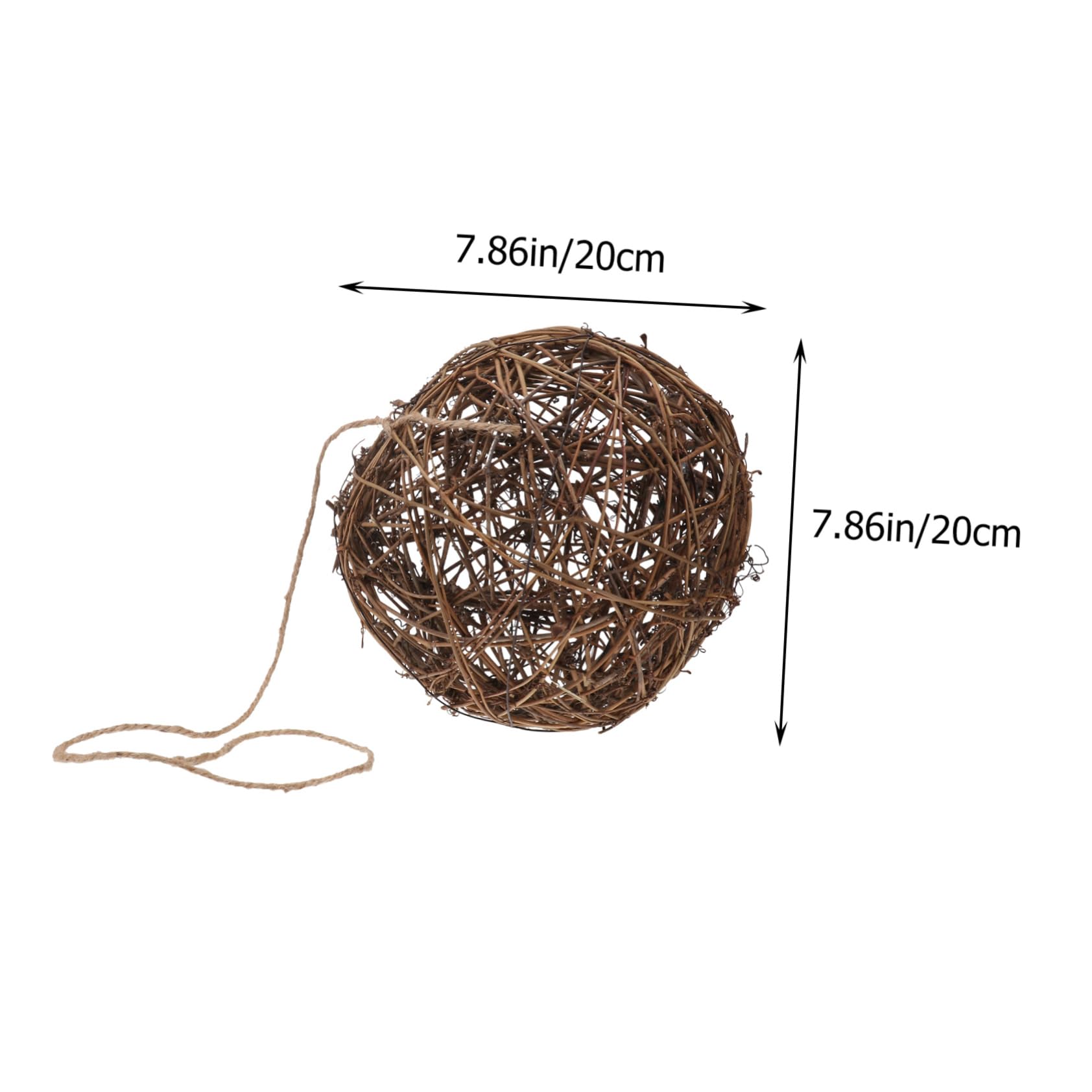 BESPORTBLE DIY Bird Nesting Material Rattan Ball for Outdoor Decorative Bird House