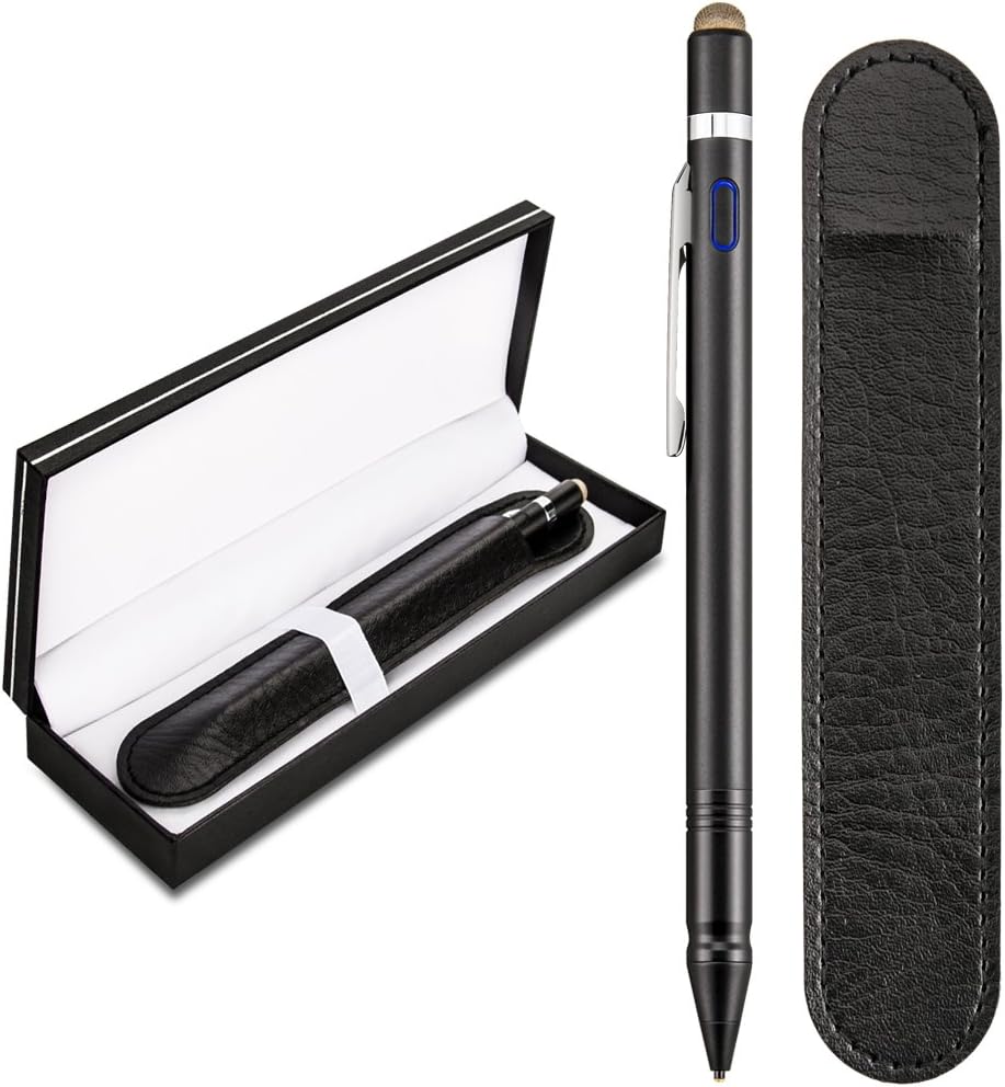 Qoosea [2 in 1] Stylus Pen for Touch Screen Active Capacitive Rechargeable Digital Fine Point Stylus Pen For iPad/iPhone / Samsung Galaxy Phone/Kindle / Fire HD & Android Tablets