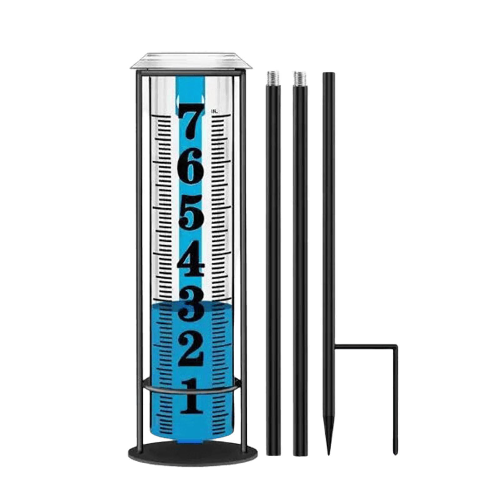 Weather Resistant Outdoor Rain Gauge All Season Rain Measuring Tool Designed for Accurate Precipitation Data Collection Outdoor Metal Measure