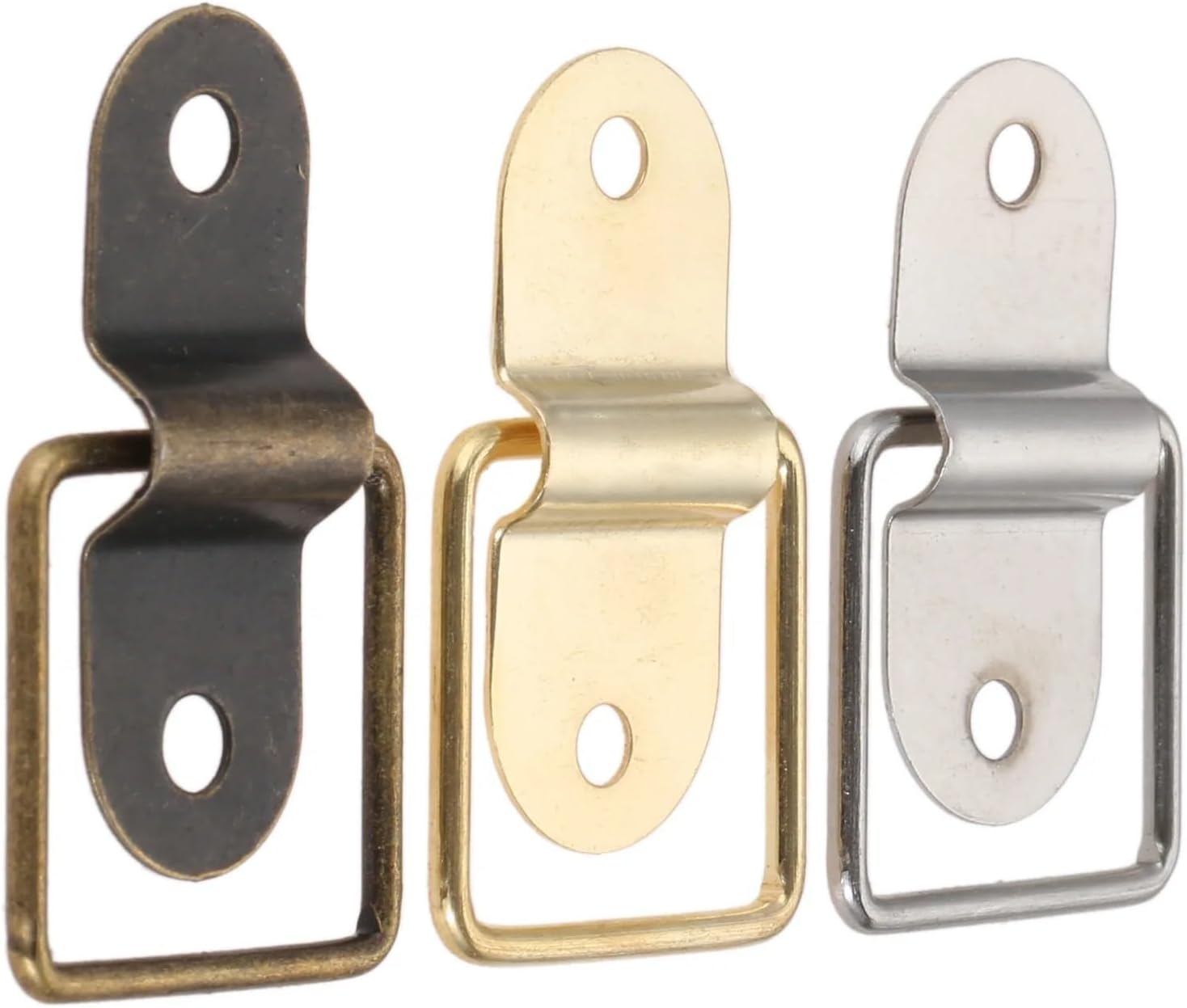 10/5Pcs D-Ring Tie Down Metal D-Rings Trailer Drawer Cabinet Rectangle Handle D Ring Mounting Plate for Car Truck Bed Cargo(D)