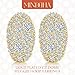 MINDDHA Teardrop CZ Hoop Earrings for Women, 14K Gold Plated Pave Sparkly Huggie Hoops, 925 Sterling Silver Post, Vintage Statement Dangle Earrings with Cubic Zirconia, Elegant Jewelry for Brides, Wedding, Fashion Gifts