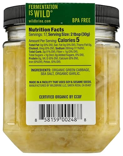Wildbrine Kraut Raw Green, 18 Oz #TOP1